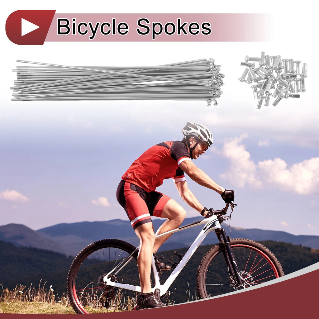 Bicycle Spoke Set 165 mm Steel Galvanized for 14G Bicycle (No.45)