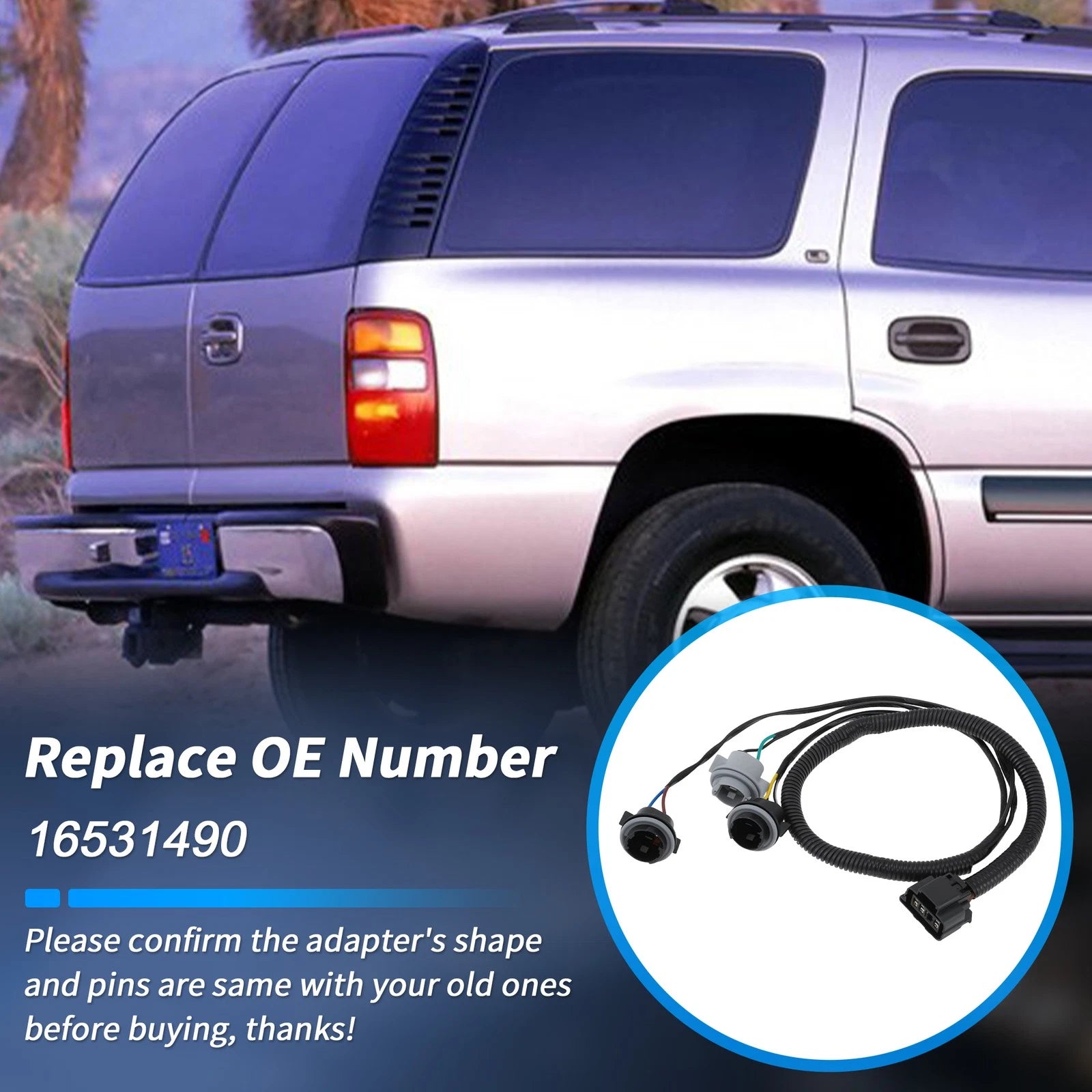 Passenger Side Tail Light Wiring Harness for Cadillac Escalade ESV (2007–2014)
