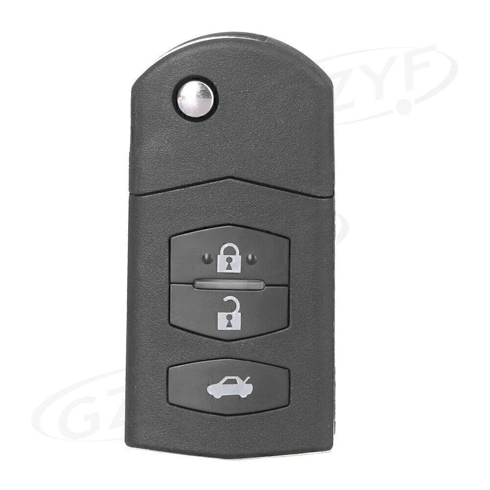 Remote Flip Key Shell Case 3 Buttons for Mazda 3 5 6 (2004–2013)