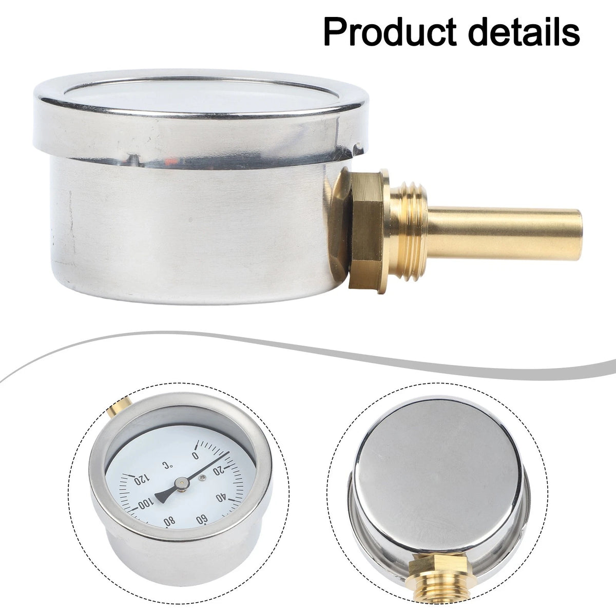 63mm Bimetal Thermometer for Heating and Boilers (Celsius)