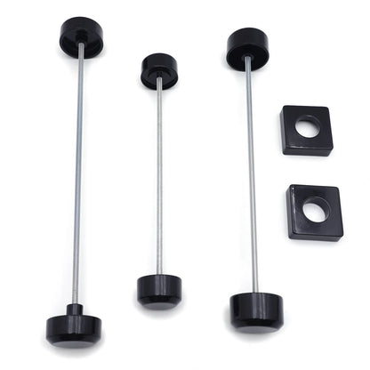 Black Aluminum Fork Axle Caps for Suzuki GSXR 600 750 1000 (1996–2005)