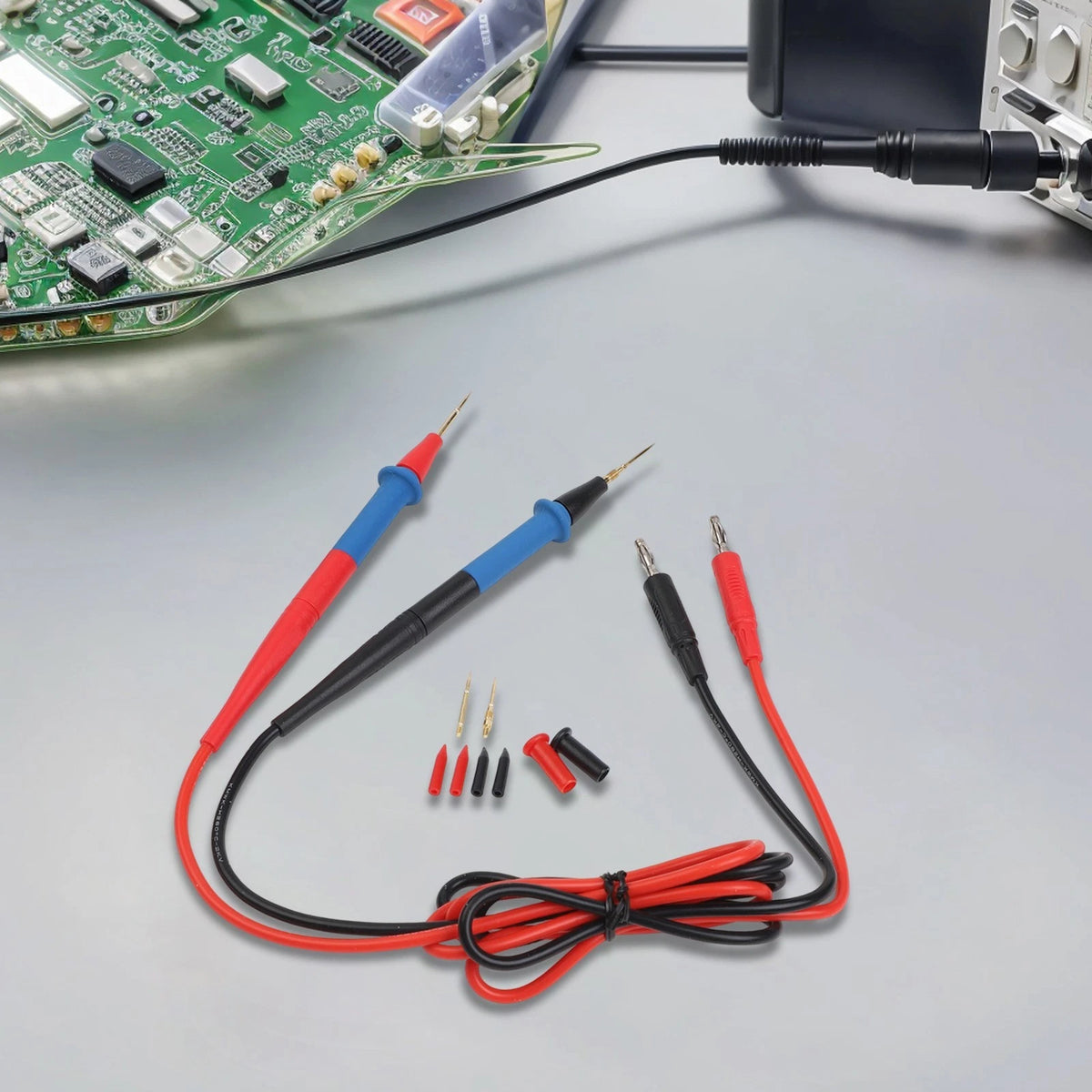 Multimeter Pen Tip with Silicone Wire and Detachable Needles