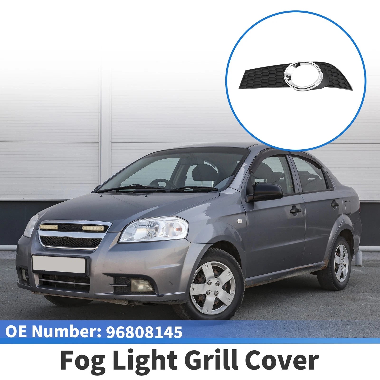 Left Front Fog Light Grill Replacement for Chevrolet Aveo (2009–2011)