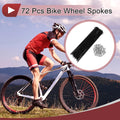 Set 14G Bicycle Spokes 221mm Carbon Steel Black for Wheel Spoke (Universal)