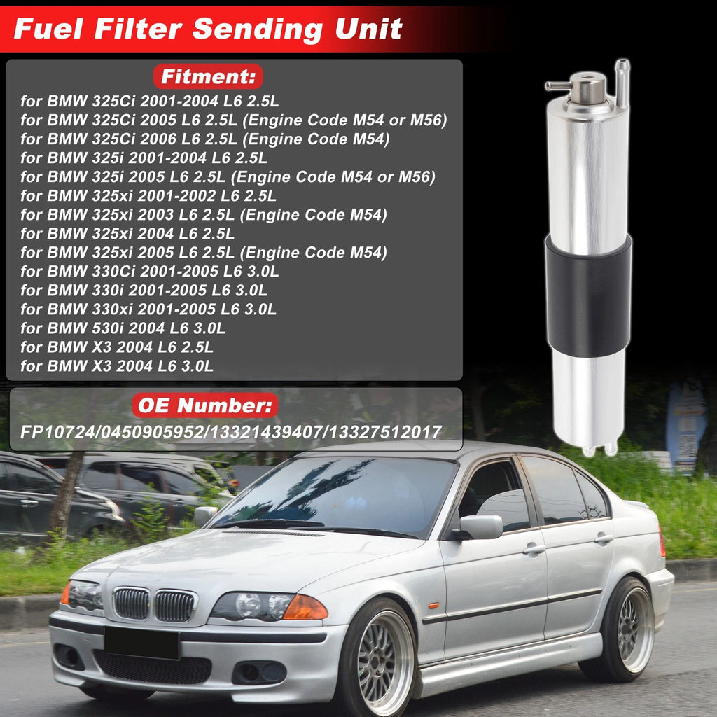 Fuel Filter Assembly for BMW 325Ci 2001–2004 L6 2.5L Metal 1 Pc