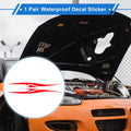 1 Pair Flame Pattern Car Bumper Sticker Decal for Universal Fit (161x28cm)