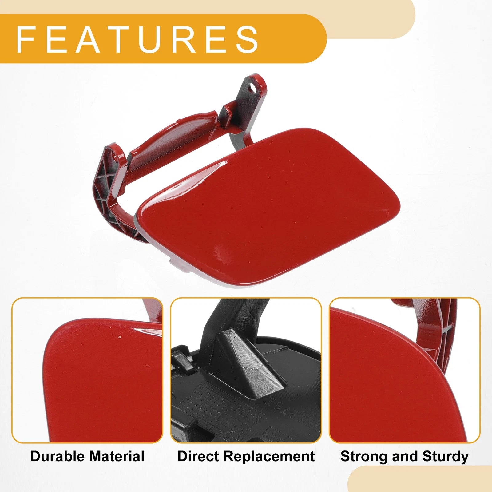 Front Right Washer Nozzle Cover Cap for Audi Q5 (2013–2017) Red