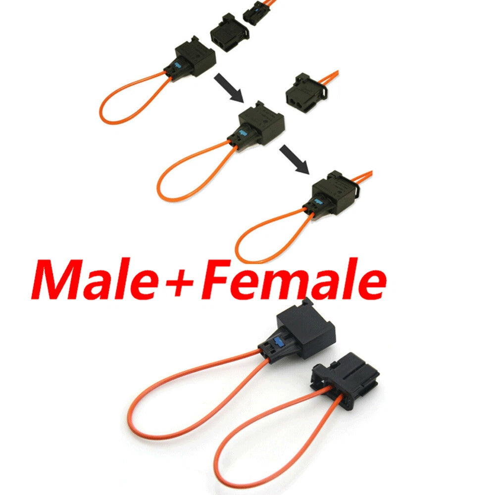 2 Set Car Male & Female Plug Adapter Fiber Optic Bypass Loop MOST Diagnostic Kit