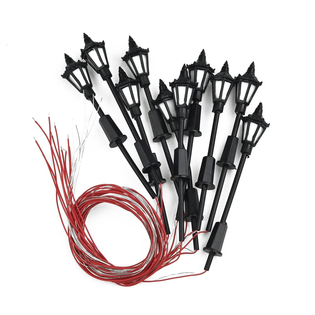 10Pcs LED Street Lights for Model Railway 1:75 Scale