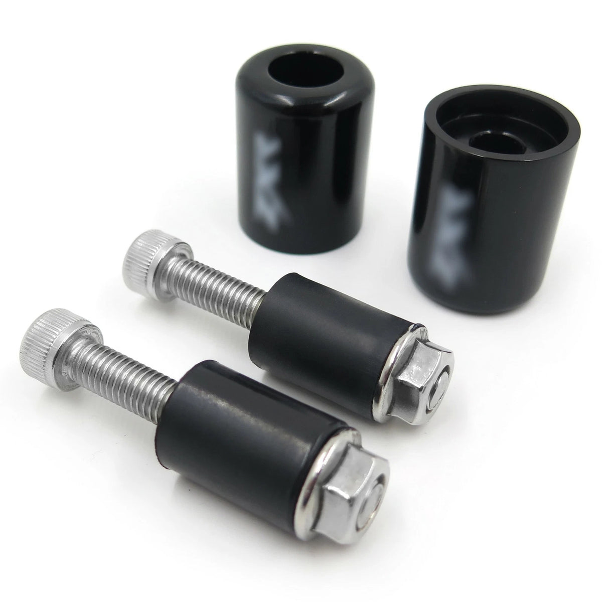 Bar Ends for Kawasaki Ninja ZX7R (1996–2003) & ZRX1100 (1999–2000) - Rubber Black