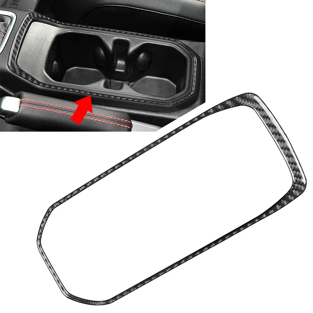 Black Water Cup Holder Panel Cover Trim for Jeep Wrangler JL JLU Gladiator JT (2018–2023)