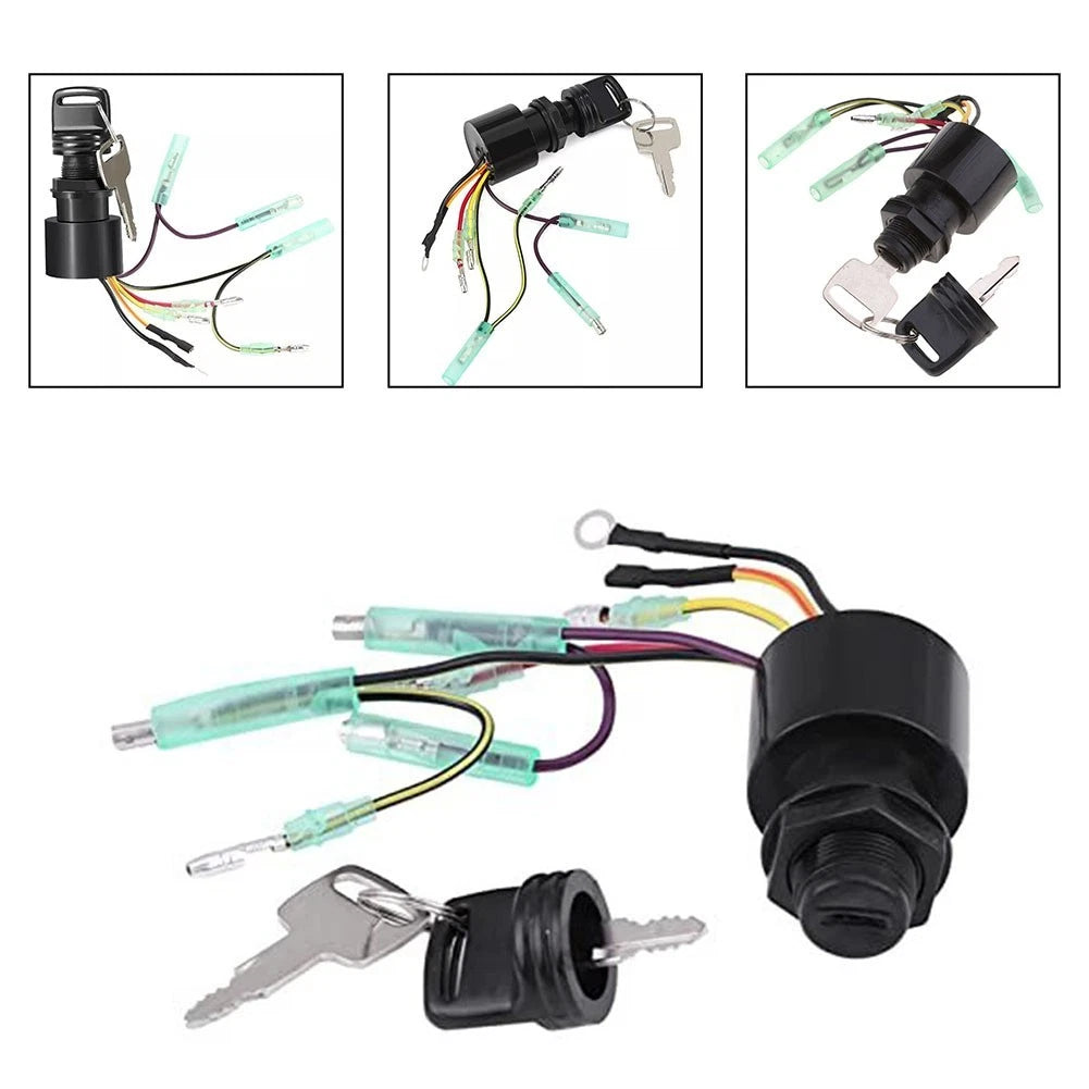 Ignition Key Switch for Boat Motor (Compatible with Multiple Models)