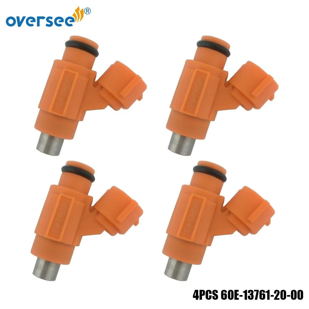 4Pcs Fuel Injector 60E-13761-20-00 for Yamaha PWC 1100 AR SX VX V1 (2012–2015)