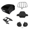 Backrest Mount Speakers for Harley Touring (2014–2026) - Black Denim