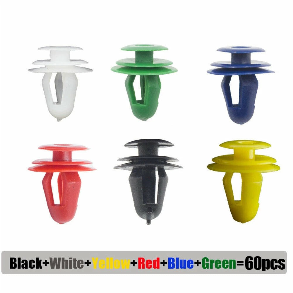 60PCS Door Panel Clips for Various Vehicles (V9mm Hole)