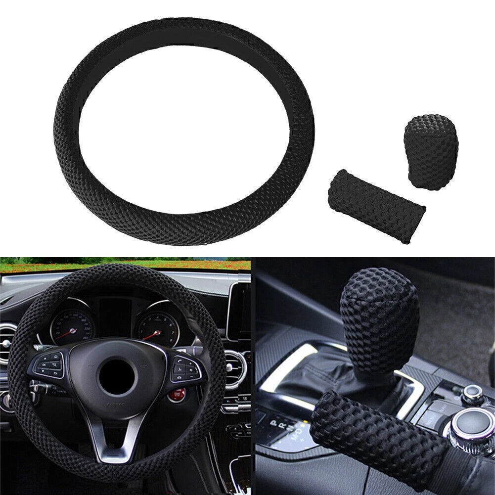 Steering Wheel Cover for GZ (15"/37-38CM) Mesh Cloth Good Grip