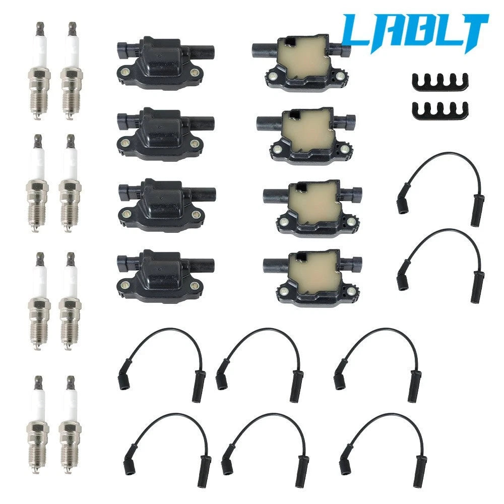 Ignition Coil, Spark Plug, Wire Set for Chevrolet GMC Sierra Cadillac (2005–2017)