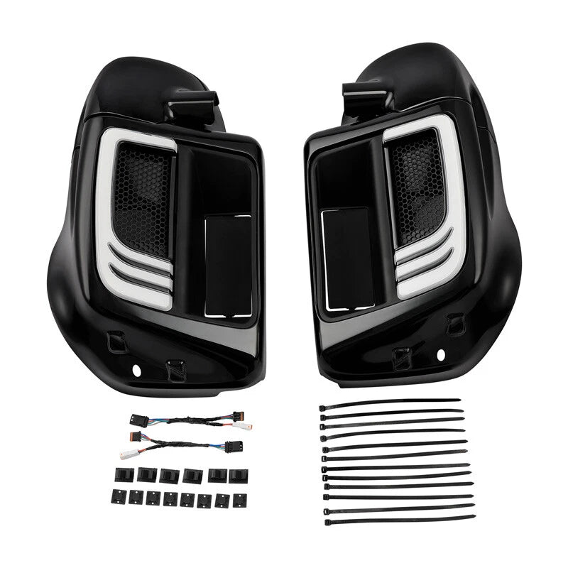 Lower Vented Leg Fairing & Turn Signal Light for Harley Touring Road Glide (2014–2023)