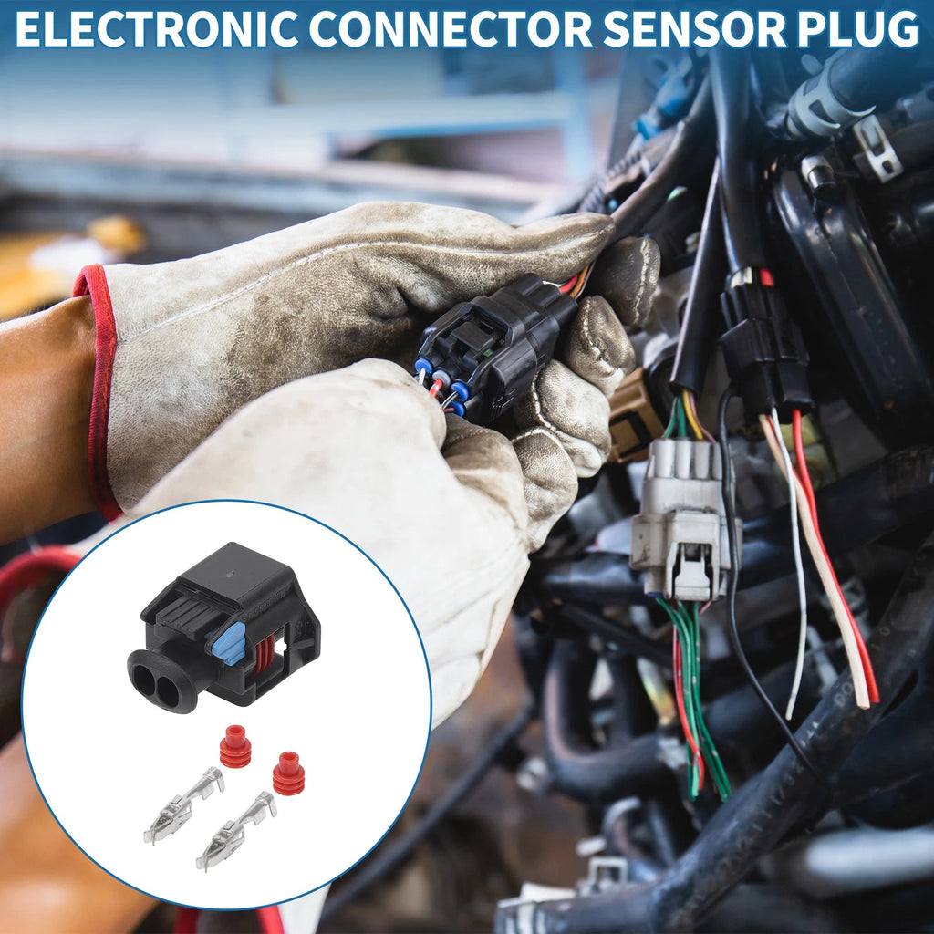 2 Pin Electronic Connector Sensor Plug for Buick Regal LaCrosse 1 Set