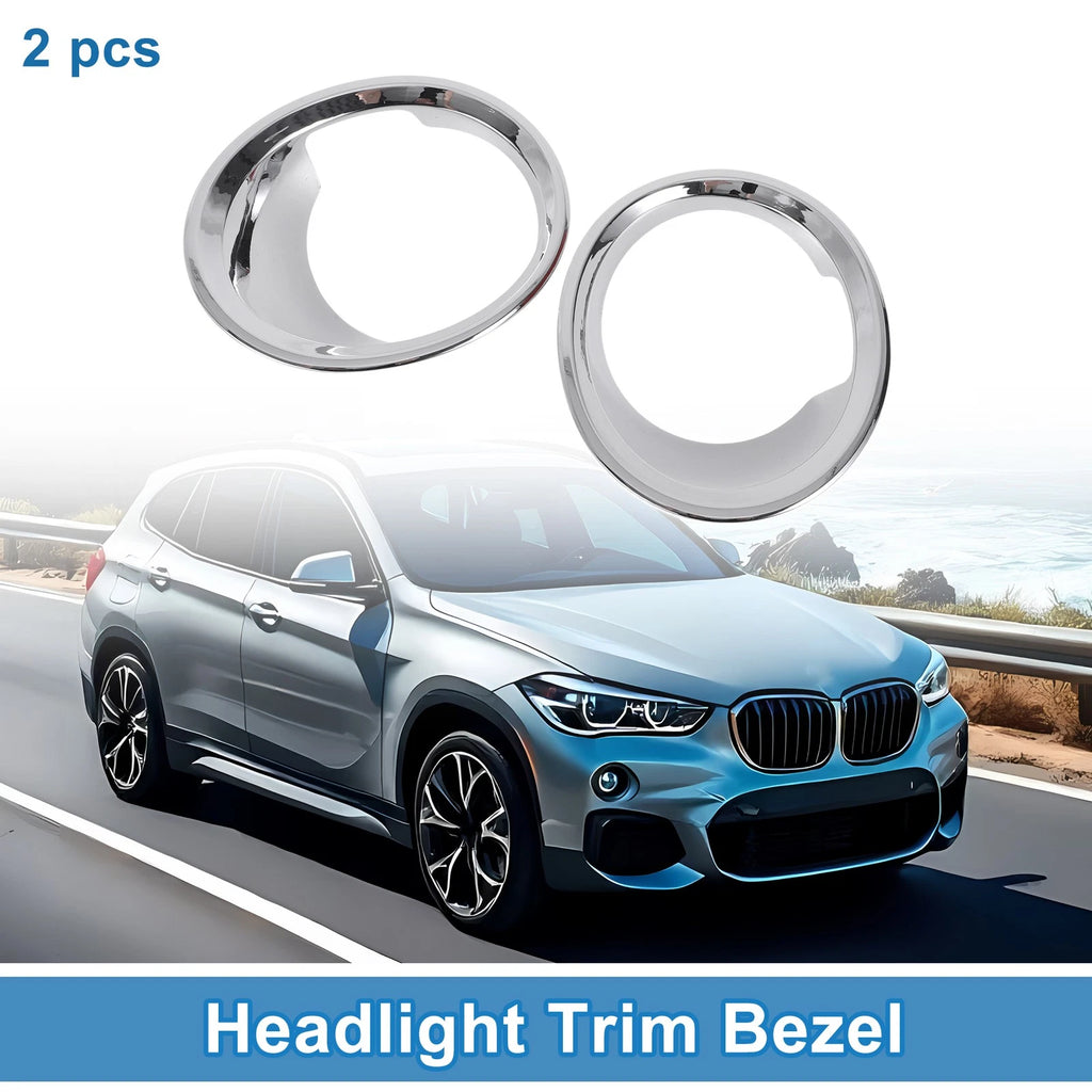 Headlight Trim Bezel Set for BMW X1 F48 Front Left Right (2016–2019)