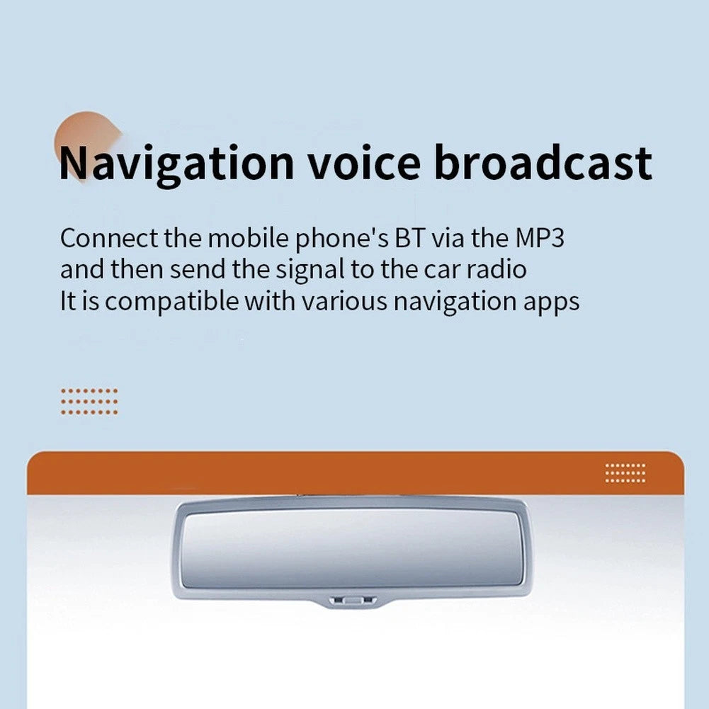Wireless FM Transmitter MP3 Player with USB A & C Charger for Universal Use