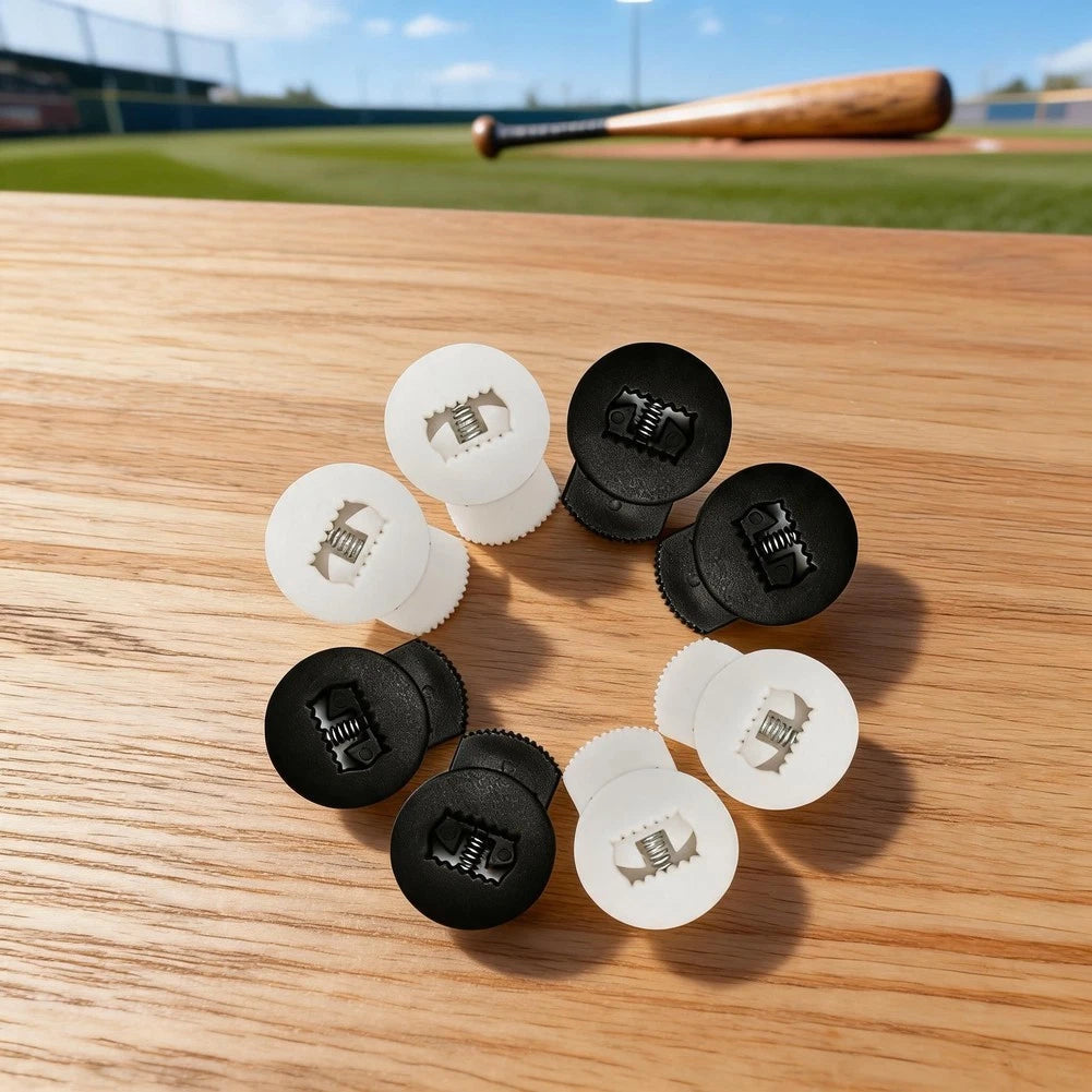 8 Pack Baseball Glove Spring Locks - Plastic Single Hole Cord Locks