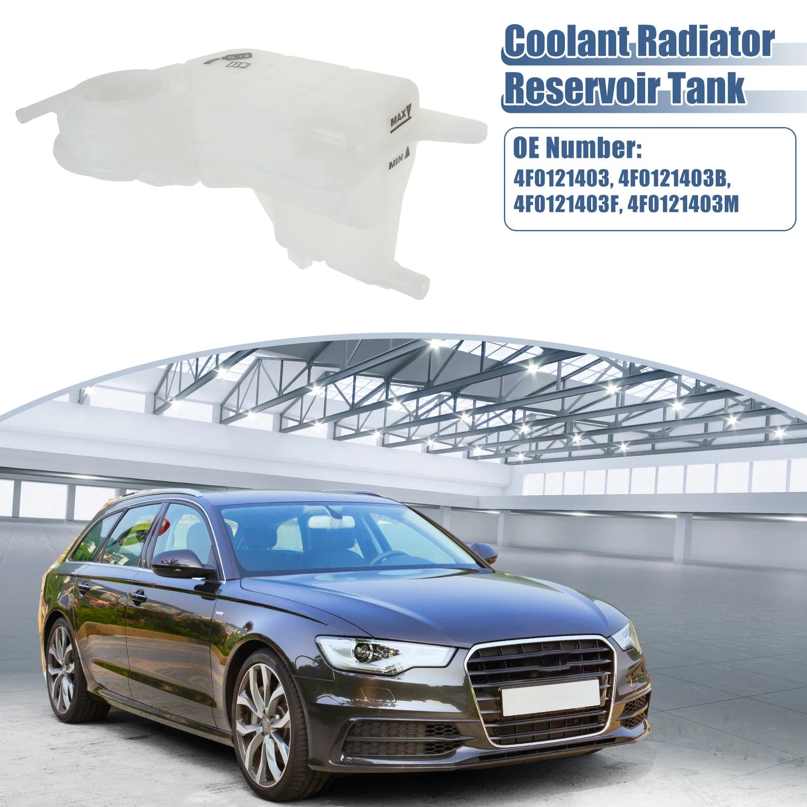 Coolant Radiator Reservoir Tank w Sensor for Audi A6 Quattro (2012–2018)