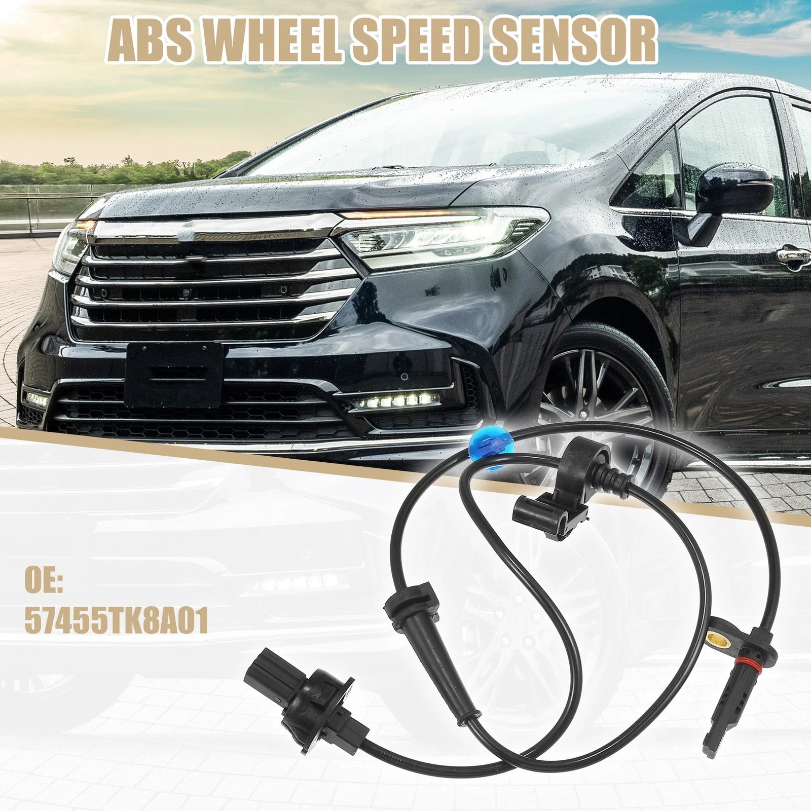 ABS Sensor Front Left Replacement for Honda Odyssey (2011–2017)