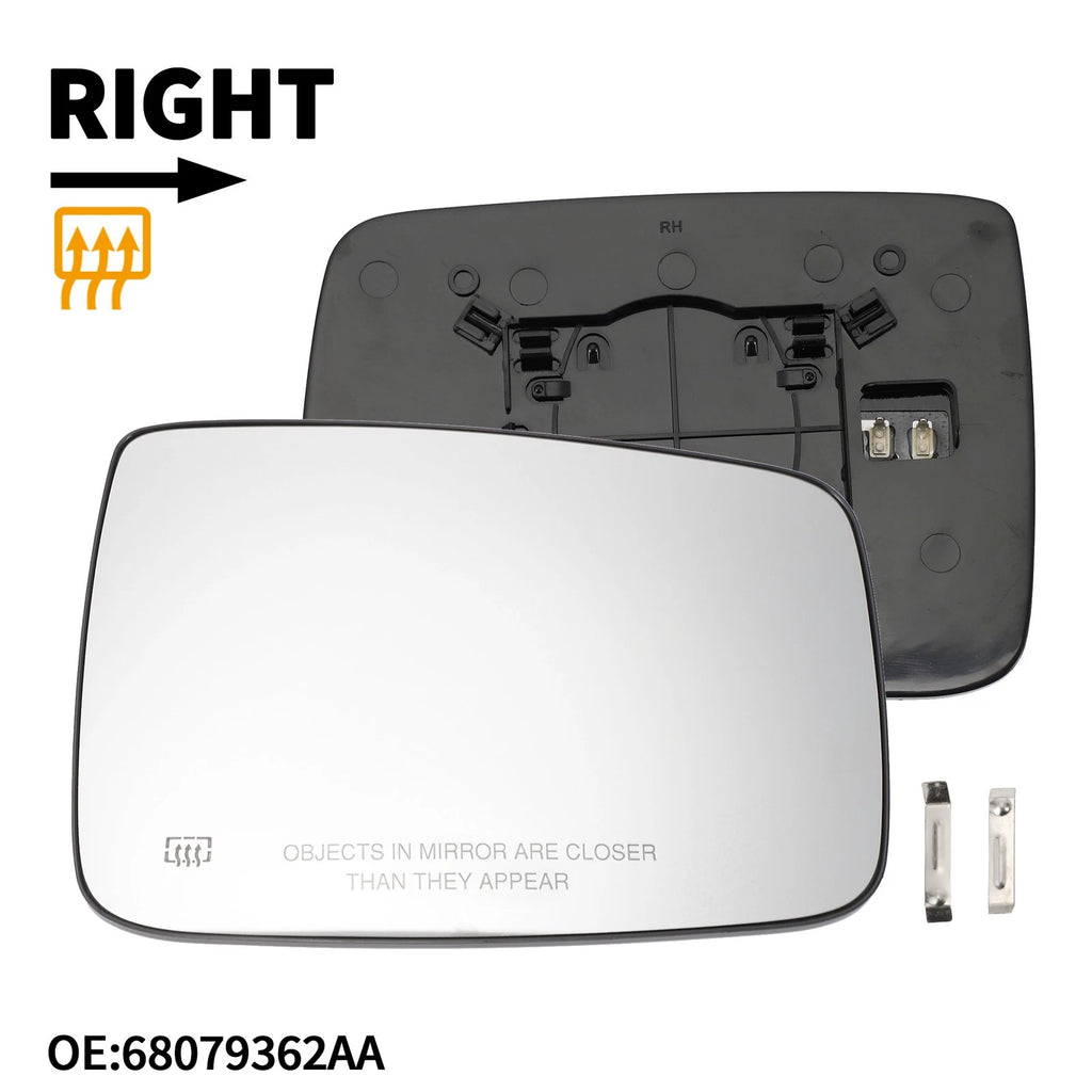 Heated Right Mirror Glass Replacement for Dodge Ram 1500 2500 (2012–2024)