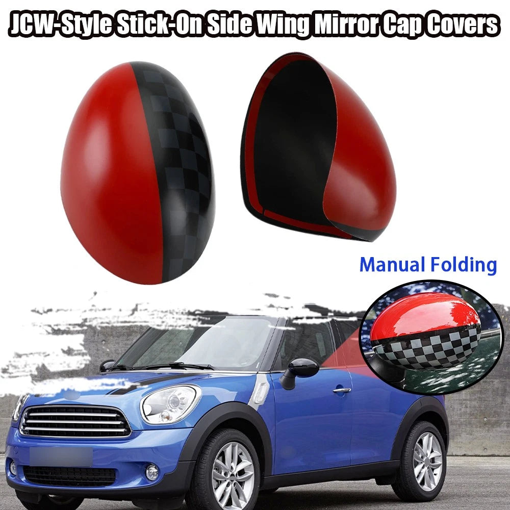 JCW-Style Mirror Cap Cover for MINI Cooper R55 R56 R57 R58 R59 R61 (2007–2015)