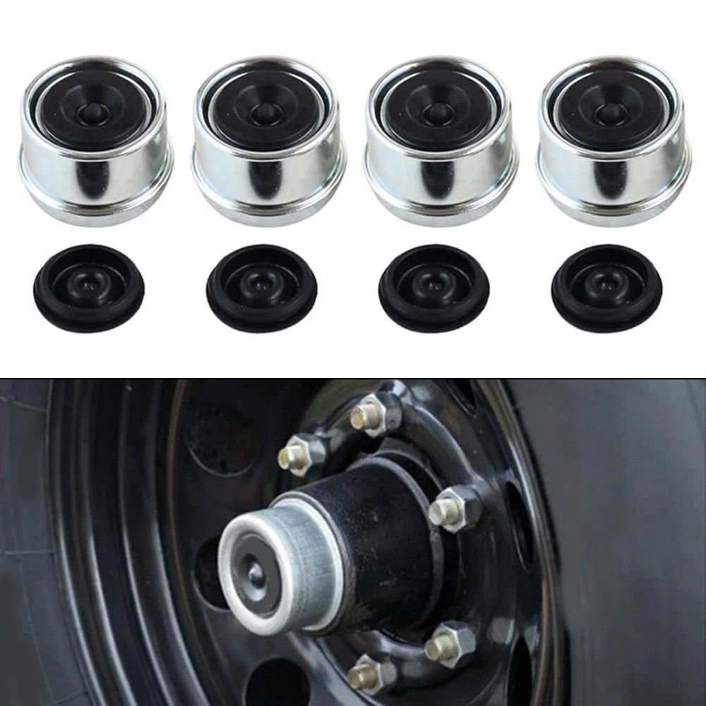 4Pcs Trailer Axle Dust Cap for RV Boat Camper Maintenance