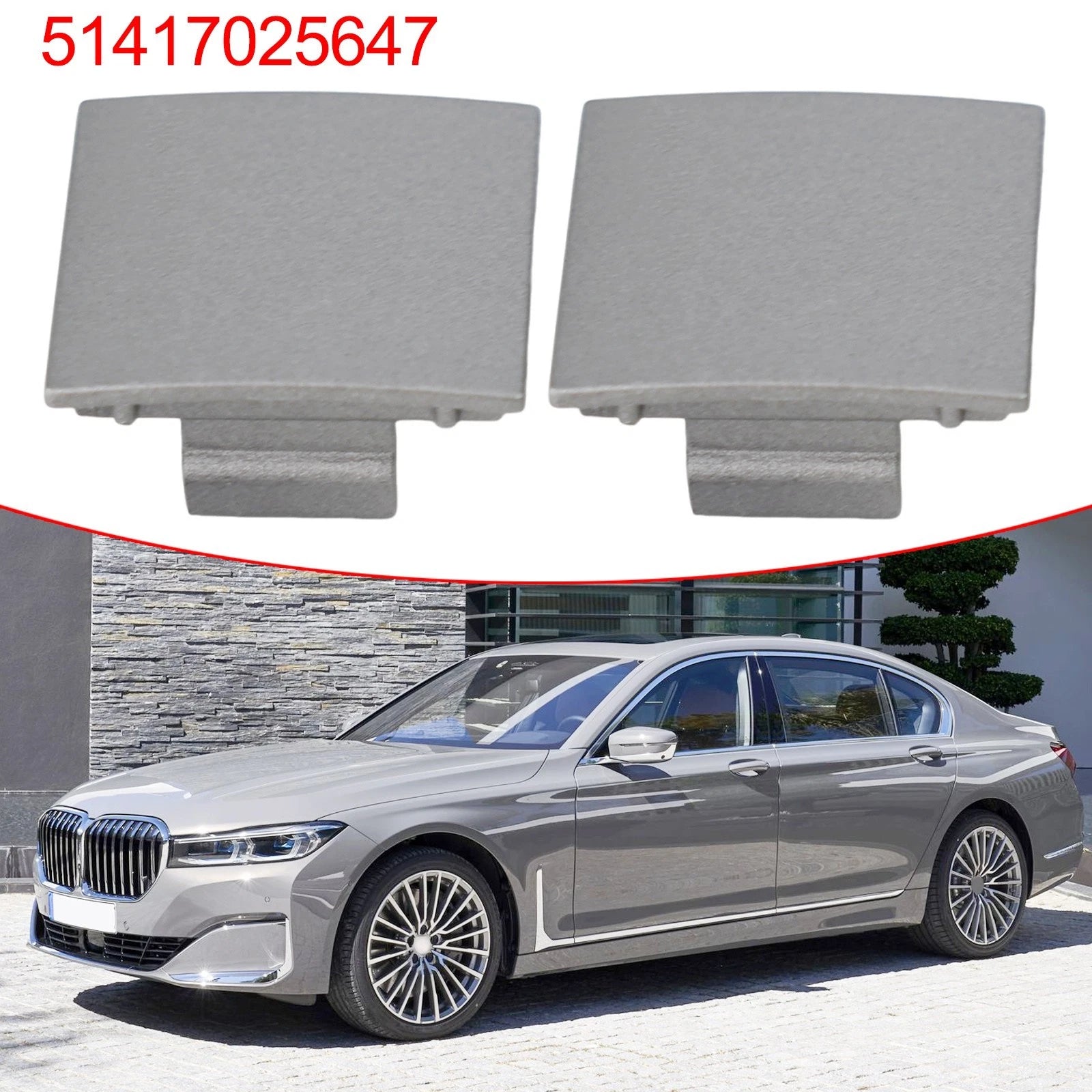 2X Front Door Flap Covers for BMW 7 Series E65 E66 (2002–2008) Grey