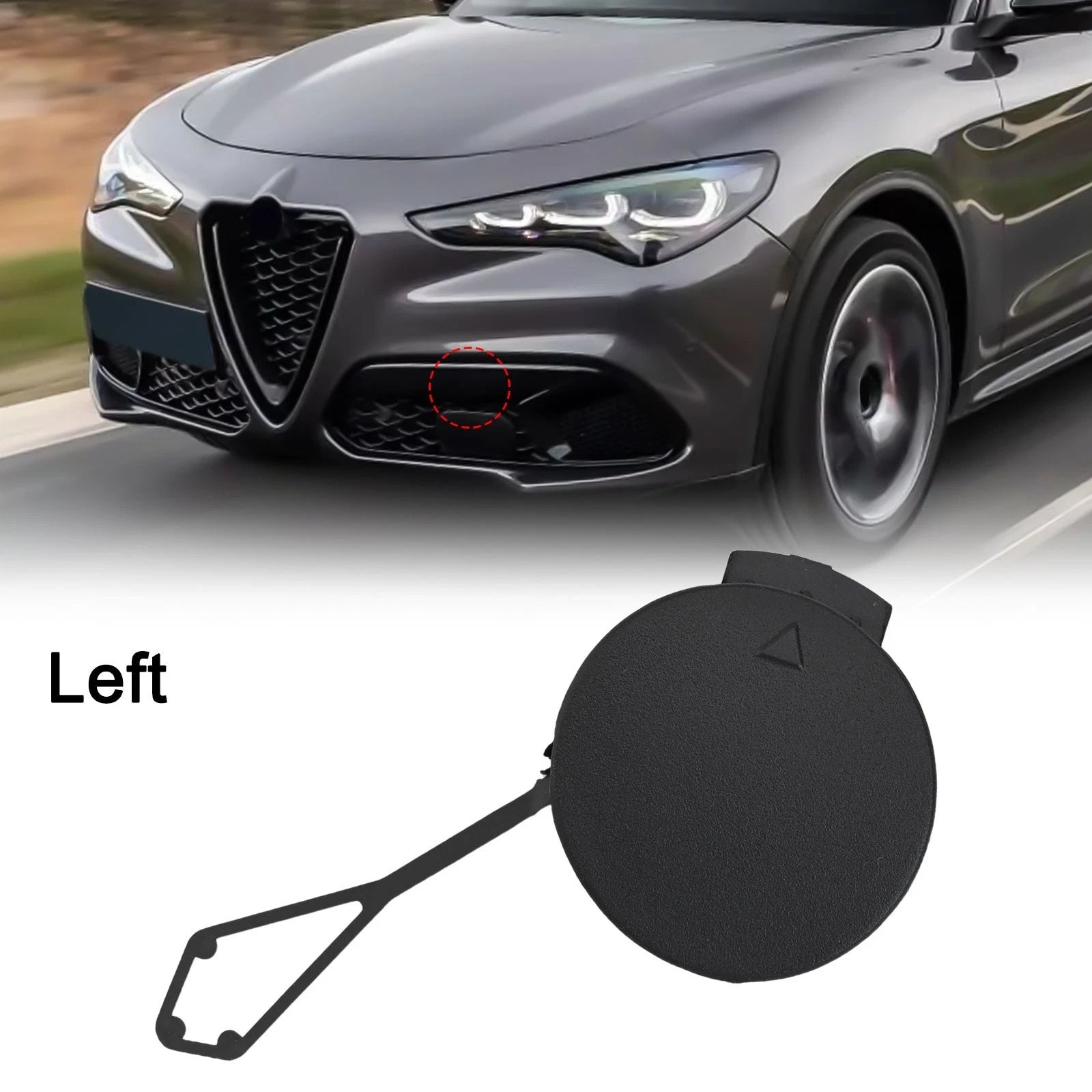 Tow Hook Cover for Alfa Romeo Stelvio (2017–2023) Front Left Side
