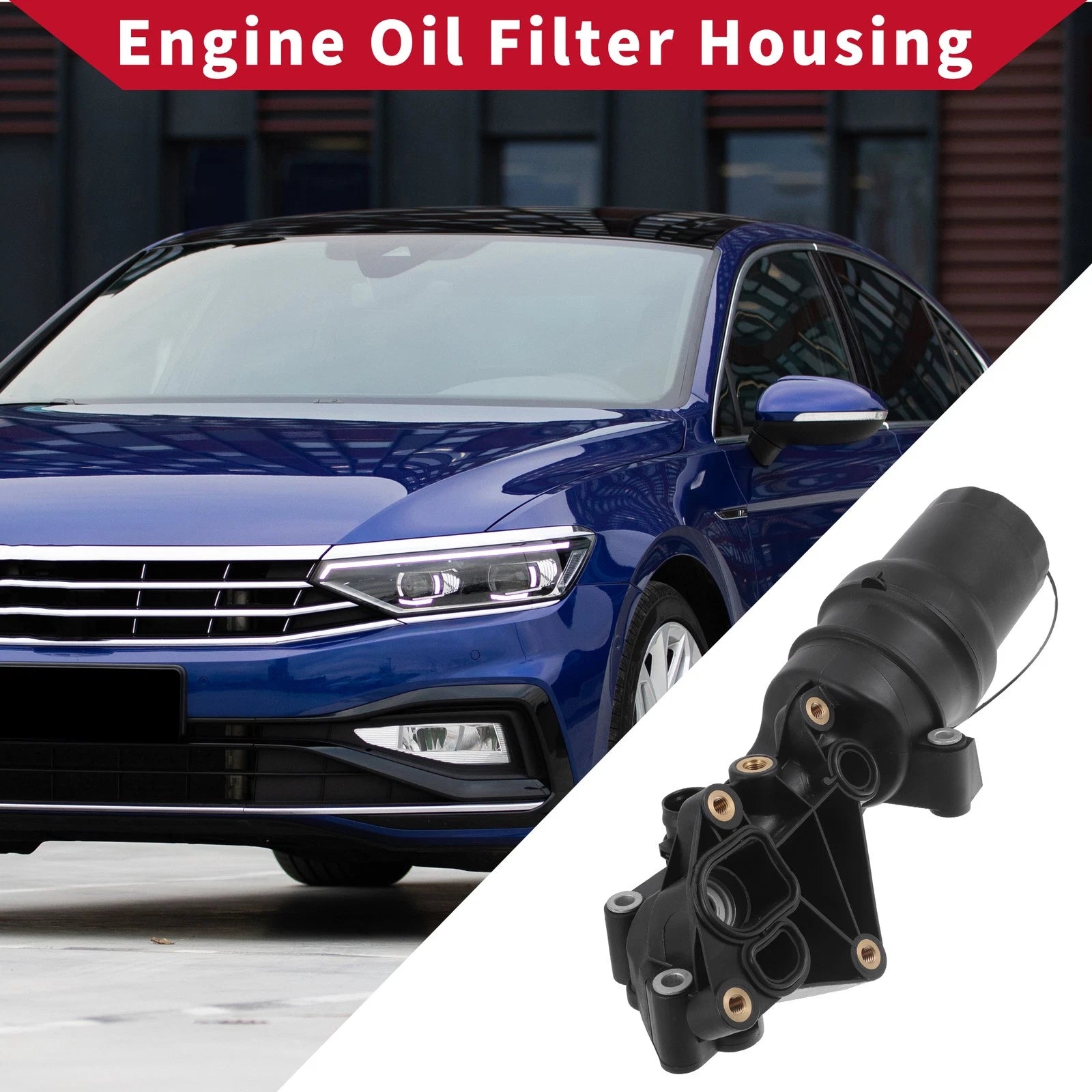 Engine Oil Filter Base Housing Assembly for Volkswagen Golf Rabbit (2005–2015)
