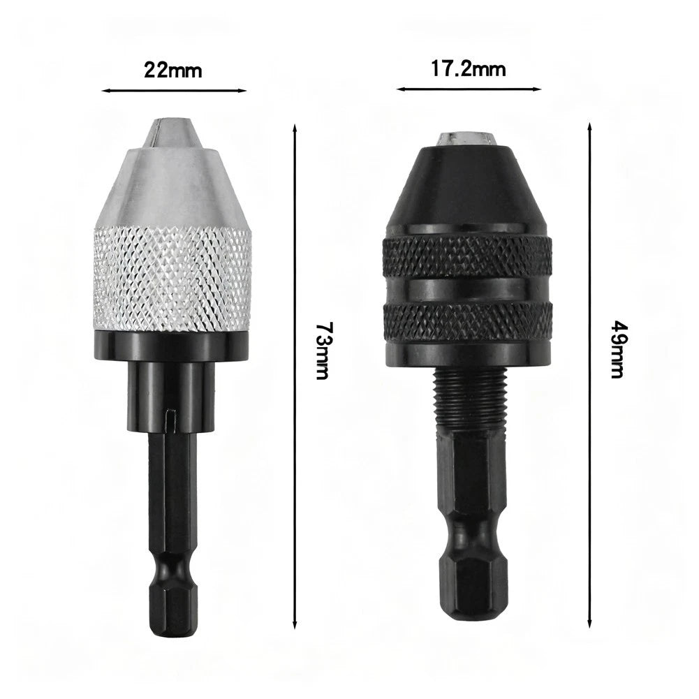 Keyless Drill Chuck with Hex Shank for Portable Tools (Universal)