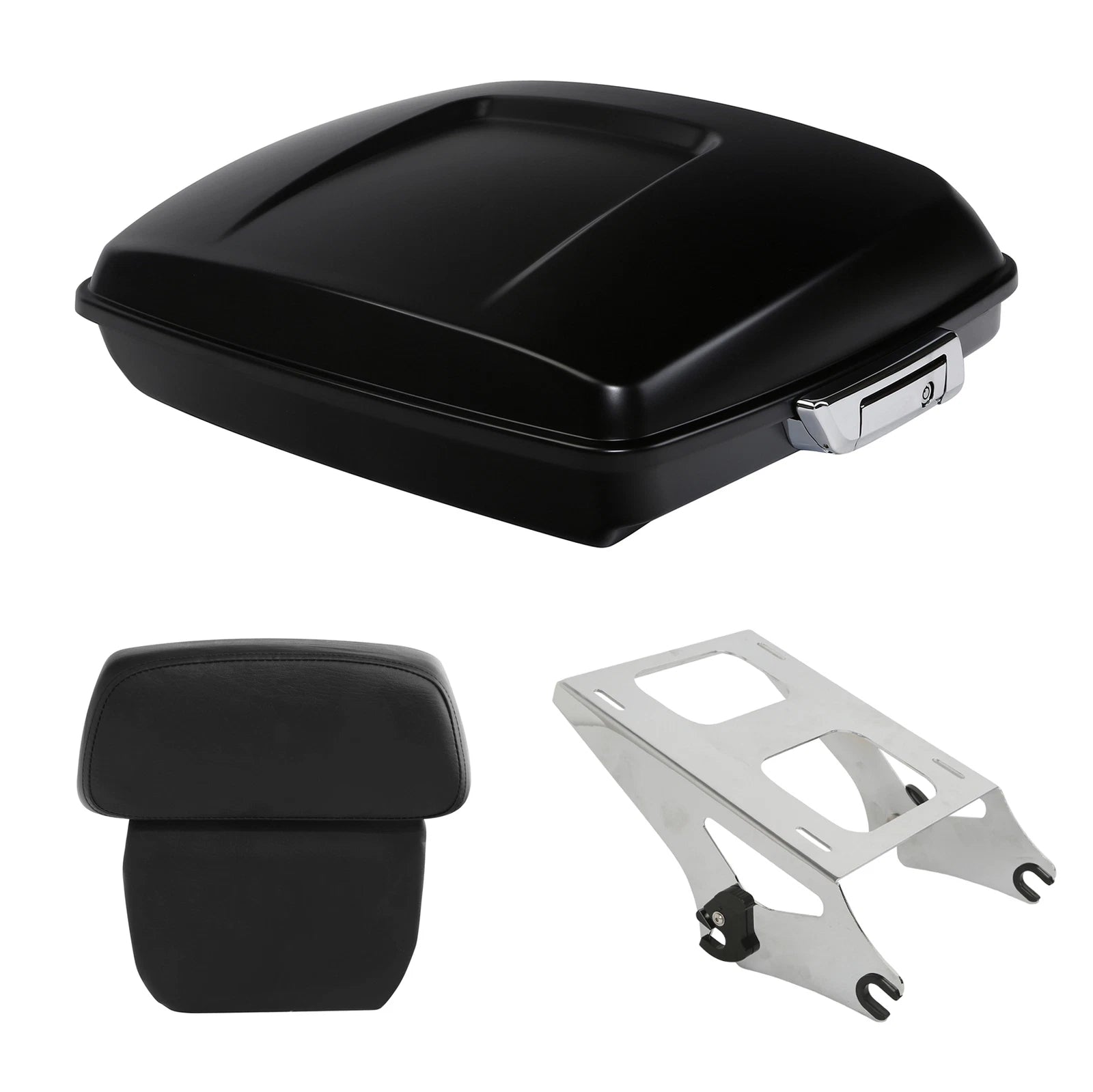 Trunk Backrest Mount Rack for Harley Touring (2014–2026) Black Denim