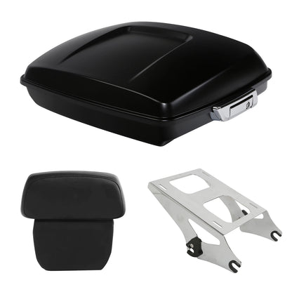 Trunk Backrest Mount Rack for Harley Touring (2014–2026) Black Denim