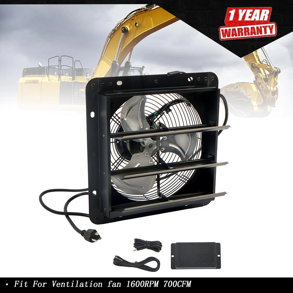 10'' Shutter Exhaust Fan for Wall-Mount (Remote Control, 5.6FT Cord)