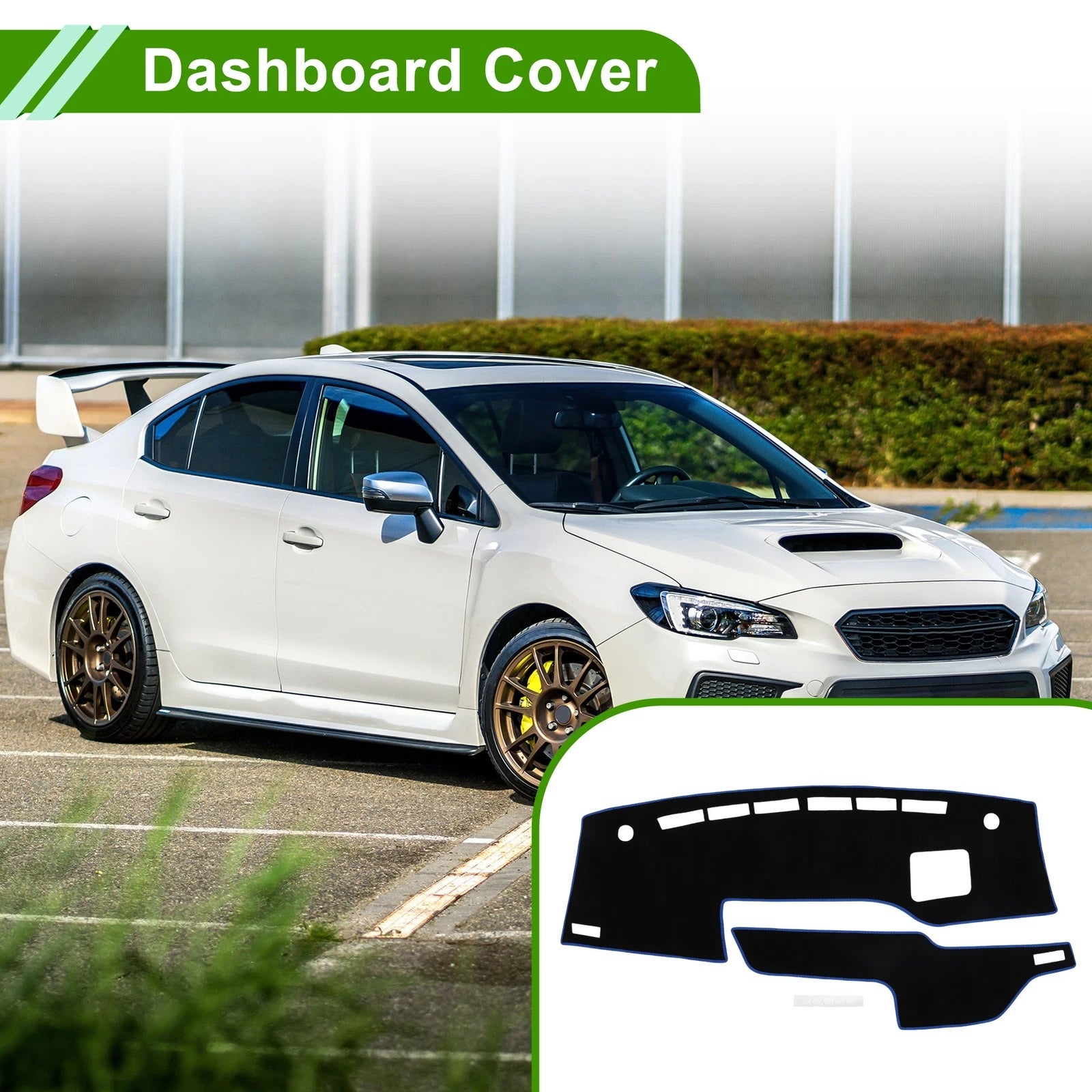 Dashboard Dash Cover Mat for Suzuki Solio (2021–2024) Black Blue Set