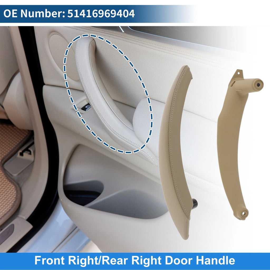 Inner Door Panel Handle for BMW X5 X6 E70 E71 E72 (2007–2013) No. 51416969404 Beige