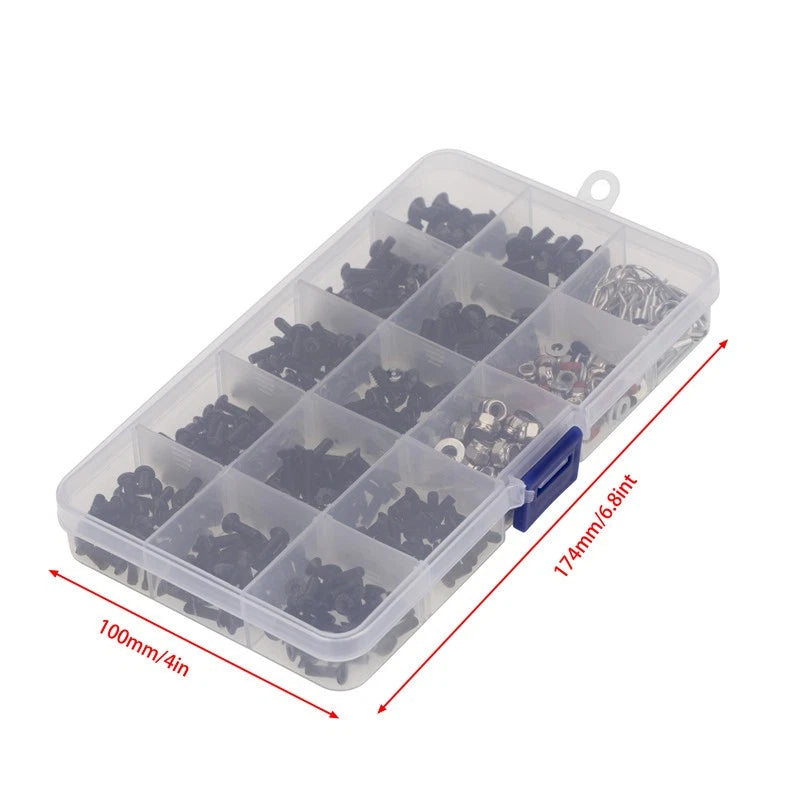 Set of 500 M3 M4 Screws Nuts for 1/10 RC Car Crawler (All Years)