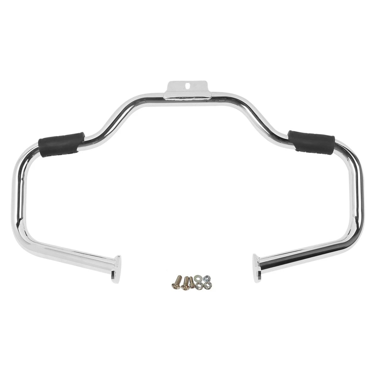Chrome/Black Mustache Highway Engine Guard Crash Bar for Harley Softail (2000–2017)