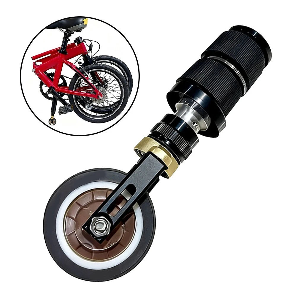 Folding Bike Seatpost Caster Wheel for 28.6mm Inner Diameter