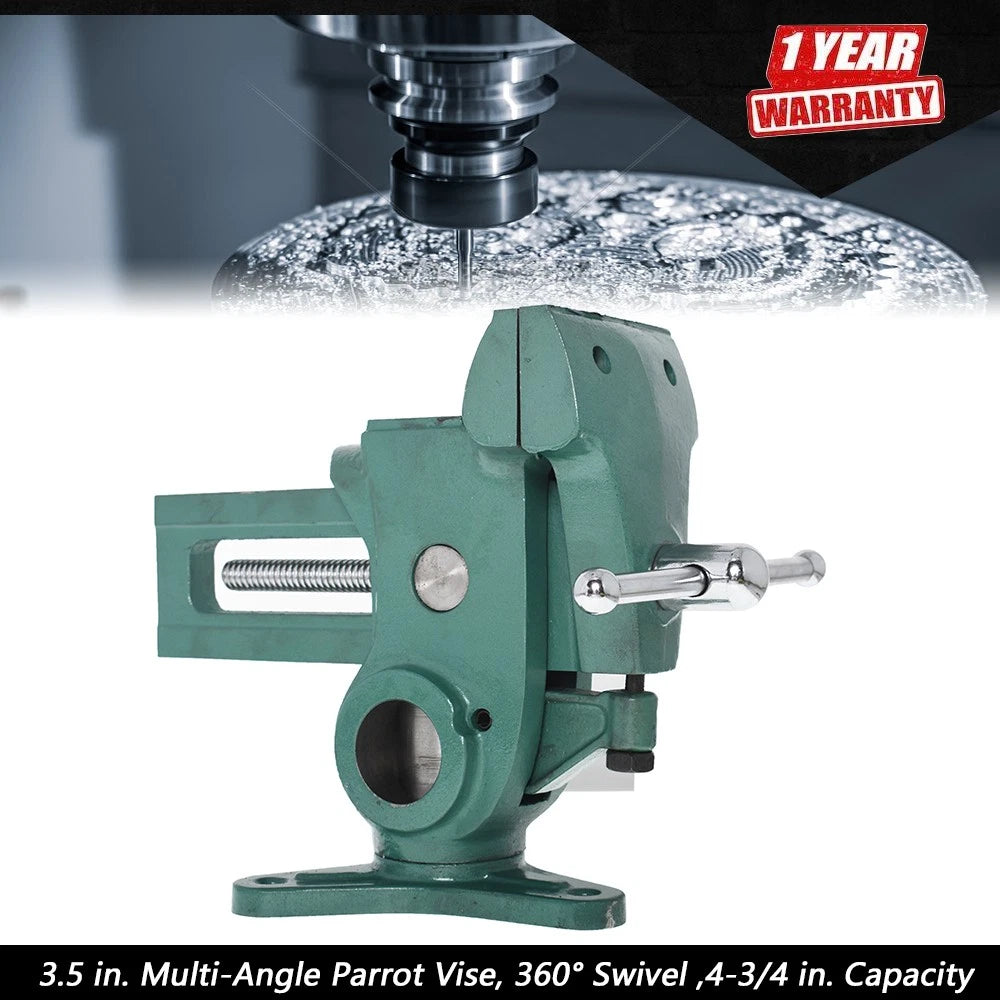 Multi-Angle Parrot Vise for Universal Use (360° Swivel, 4-3/4 in. Capacity)