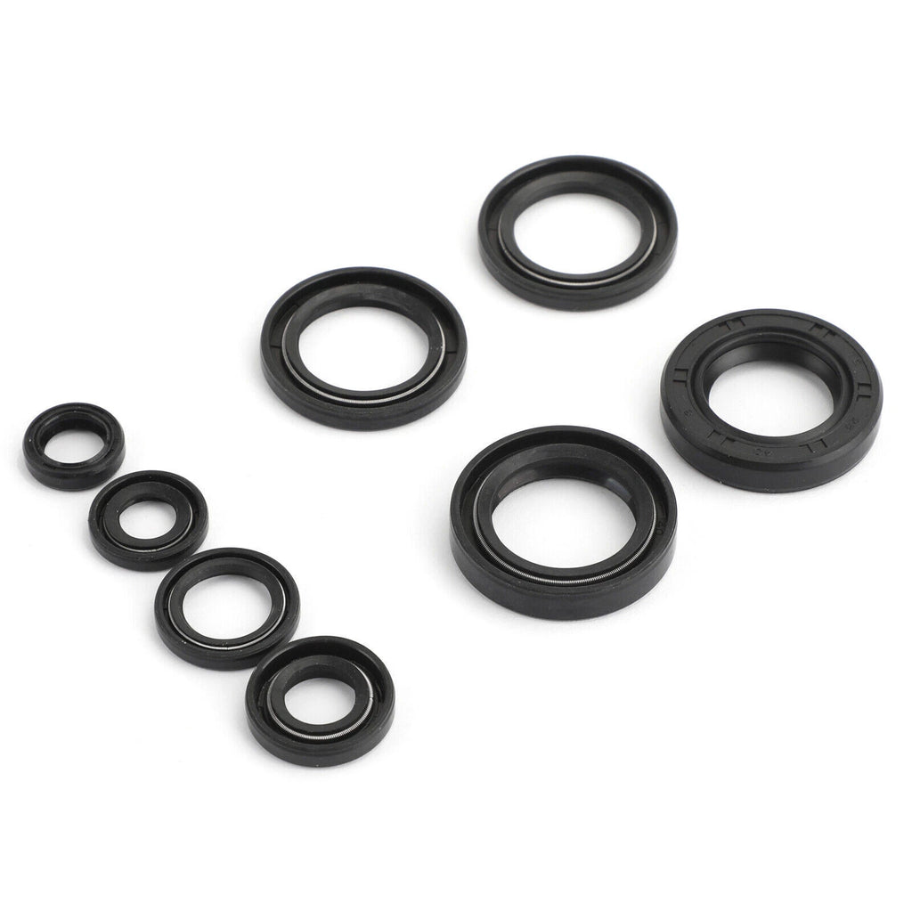 Complete Engine Oil Seal Set Kit x 8 for Yamaha DT 125 DT125 (1976–1981)
