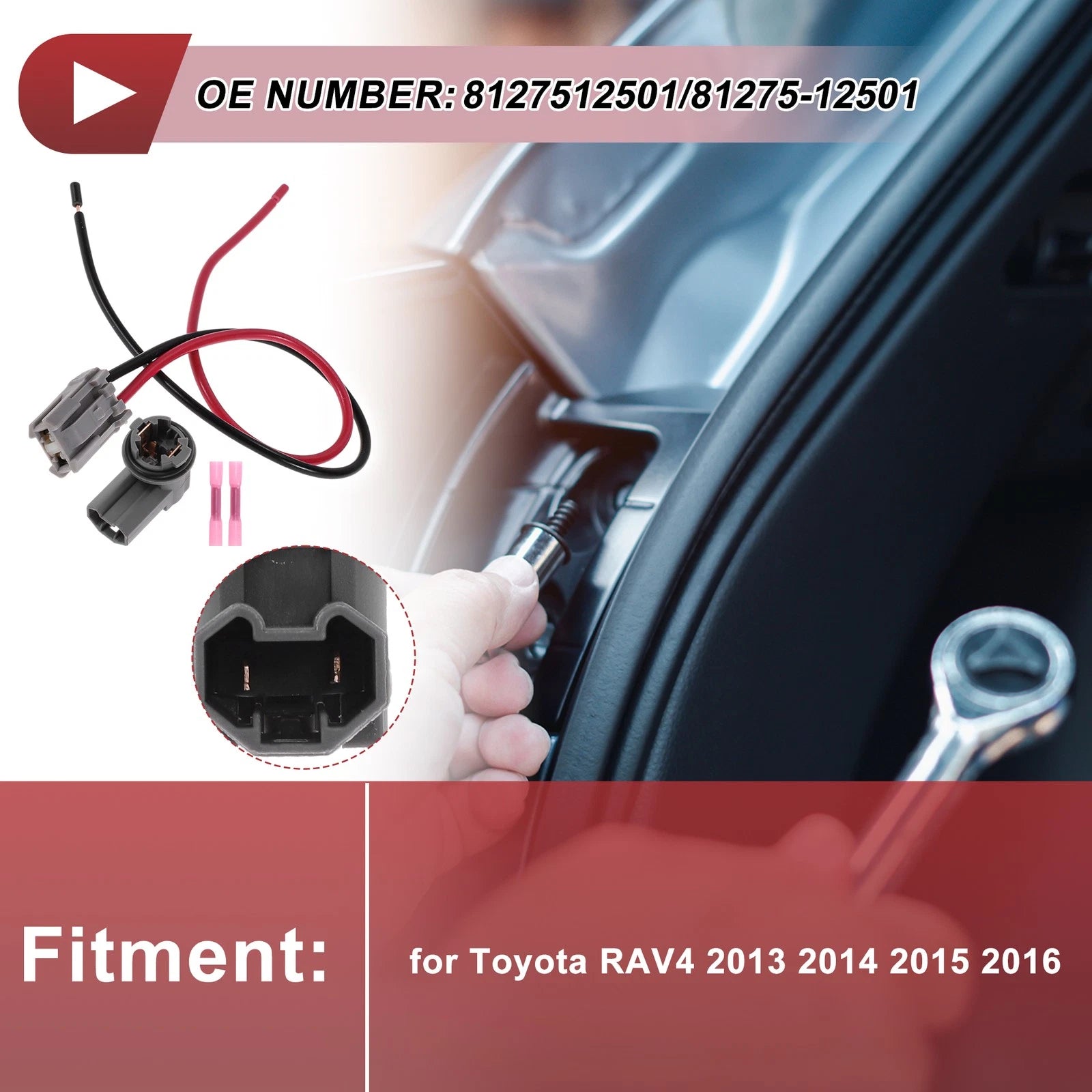 Tail Light Socket Wiring Replacement for Toyota RAV4 (2013–2016)