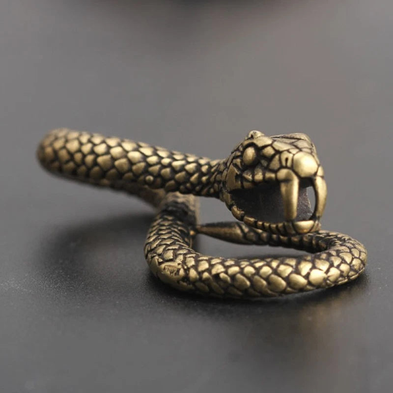 Snake Ornament Craft Miniature Statue Animal Copper