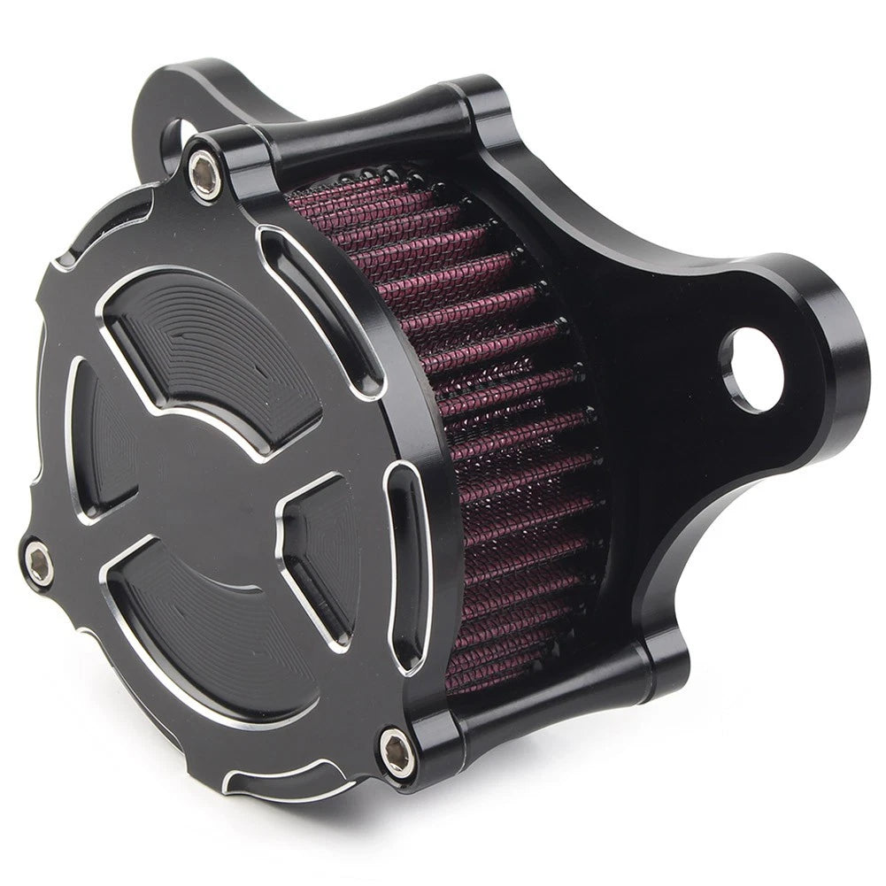 Black Air Cleaner Red Intake Filter Kit For Harley Dyna Softail Road King