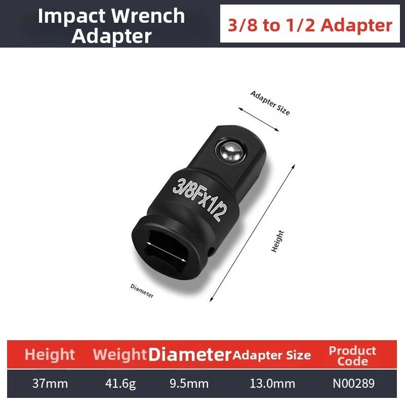 Socket Adapter Set for High Torque Applications (Chromium Vanadium Steel)
