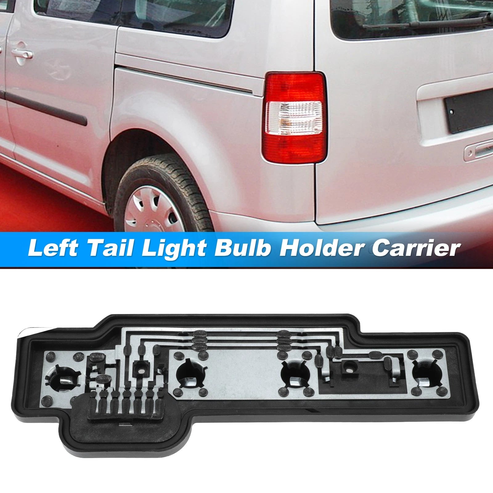 Left Tail Light Bulb Holder Socket Carrier for VW Caddy (2004–2014)